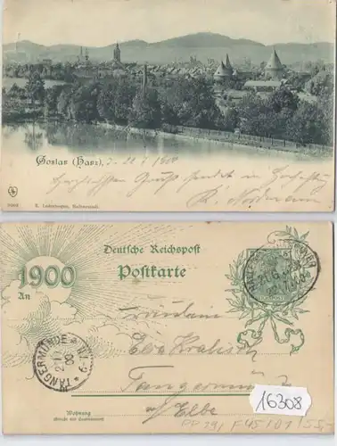 16308 DR Ganzsachen Postkarte PP19/F45/01 Goslar(Harz) 1900
