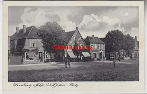 23319 Ak Oldenburg in Holstein Vue sur route avec magasins 1939