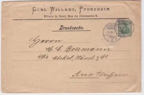 23686 DR Enveloppe complète PU B45/2 Pforzheim Carl Willadt 1903