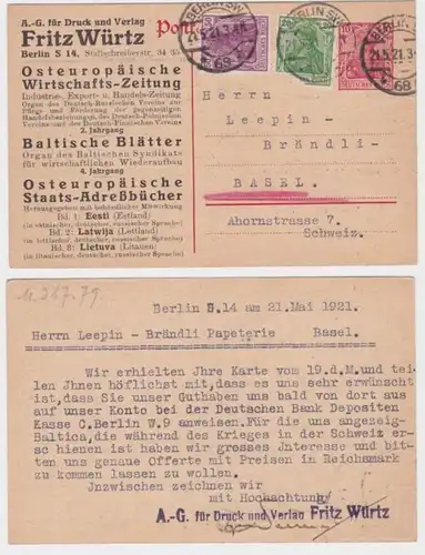 24416 DR Plein de choses Carte postale P107 Impression Fritz Würtz Feuilles Baltes Berlin