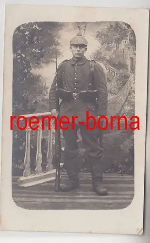 24724 Photo Ak Soldat avec le chapeau de la cage d'infanterie régiment n°.178 Kamence vers 1915