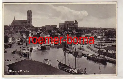 35643 Ak Wismar in Mecklenburg Hafen 1936