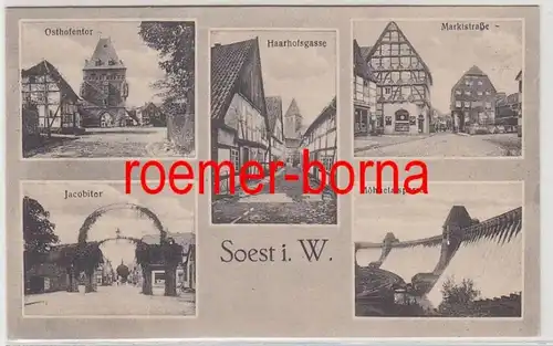 36699 Multi-image Ak Soest in Westphalie Haarhofsgasse etc. 1916