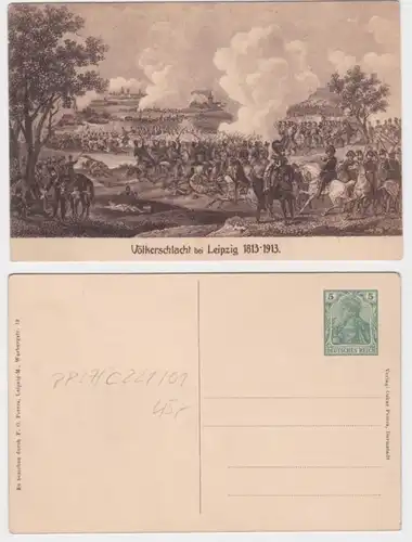 37431 DR Ganzsachen Postkarte PP27/C221/1 Völkerschlacht bei Leipzig 1813-1913