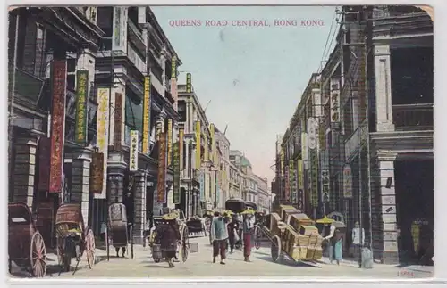 38656 Ak Hong Kong Queens Road Central mit Verkehr 1912