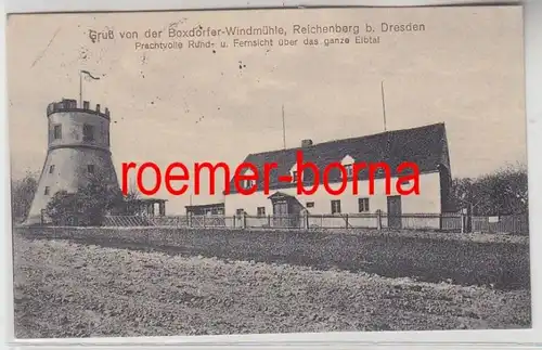 39745 Ak Gruß von der Boxdorfer Windmühle Reichenberg bei Dresden 1916