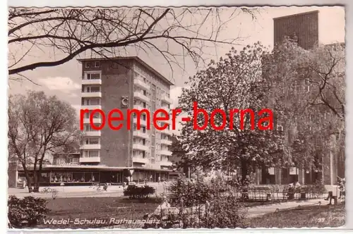 40882 Photo Ak Wedel-Schulau Place de l'Hôtel de Ville 1965