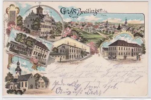 42959 Ak Lithographie Gruss aus Breitingen in Sachsen 1907