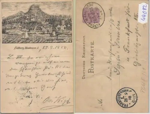 44082 DR Plein de choses Carte postale PP6/F139 Süllberg Blankenese 1888