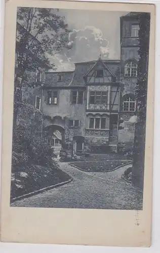 44313 AK Birstein - Château avec cour, cour Idylle vers 1910