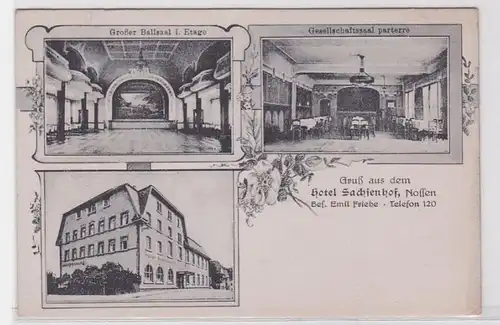 53537 Mehrbild Ak Gruß aus dem Hotel Sachsenhof Nossen um 1920