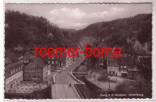 53892 Foto Ak Burg a.d. Wupper Unterburg 1955