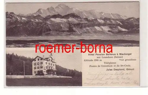 55037 Multiages Ak Hotel Pension Bellevue á Mauborget sur Grandson 1933