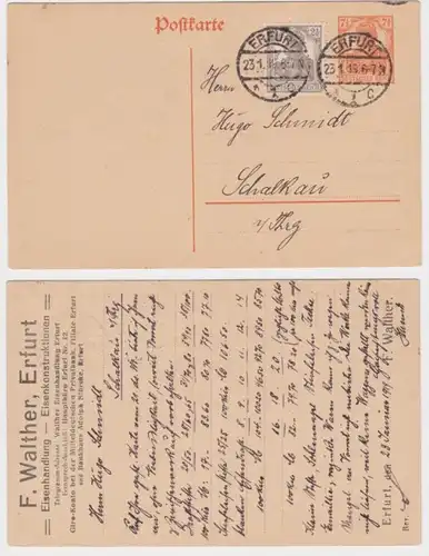 56066 DR Carte postale P110 Impression F. Walther Ferrie Erfurt 1919