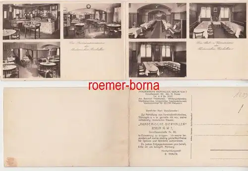 59977 Doppel Klapp Ak Berlin Akademische Bierhallen Dorotheenstrasse 80, um 1930