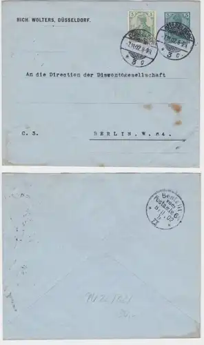 60249 DR Ganzsachen Umschlag PU22/B2 Rich.Wolters Düsseldorf 1902