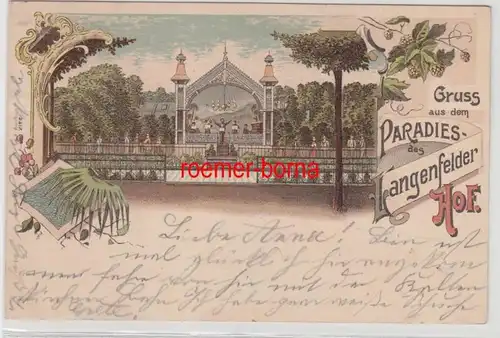 60419 Ak Lithographie Hambourg Salutation du paradis du Langenfelder Hof 1900