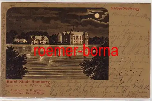 61931 Ak Schloss Gleicksburg Hotel Stadt Hamburg 1904