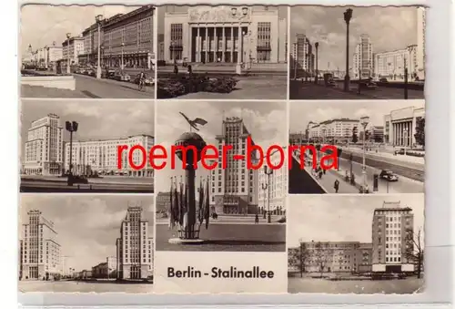 62156 Multi-image Ak Berlin Stalinallee Bâtiments de charme 1959