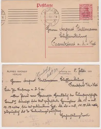 63642 DR Carte postale complète P107 Imprimer Alfred Kröner Verlag Leipzig 1919