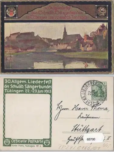 65700 DR Plein de choses Carte postale PP27/C186/01 30.Festival de chanson S.B.Tübingen 1913