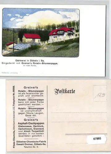 67865 Ak Gärtnerei in Döbeln in Sachsen um 1920