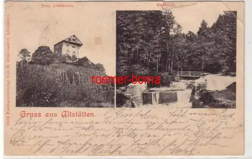 68120 Multi-image Ak Gruss de sites anciens Château et parc forestier Suisse 1900