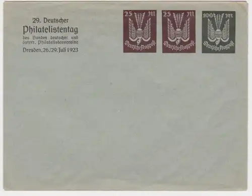 68793 DR Ensemble des affaires couverture PU 29.Dt.Journée philatéliste Dresde 1923
