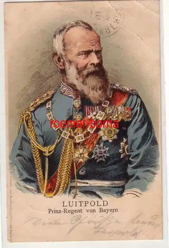 69298 Ak Lithographie Luitpold Prince-Regent de Bavière 1901