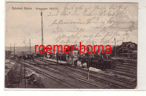 69331 Feldpost Ak Gare de Bebra Vue voie de guerre 1914/15