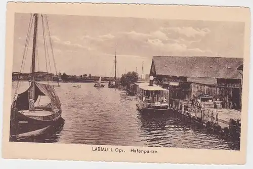 69523 Ak Labiau Polessk dans la Prusse orientale Partie du port vers 1920