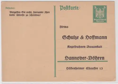 69790 DR Carte postale complète P156 Imprimer Schulze&Hoffmann Bauanstalt Hannover