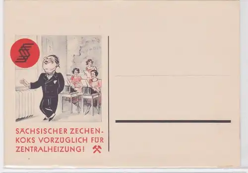 69852 Reklame Ak Sächsischer Zechen Koks um 1930