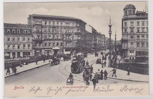 69981 AK Berlin - Pont Weidendammer avec trafic intense Chaussettes 1908