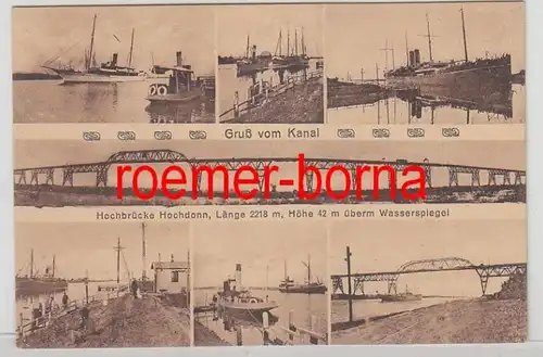 70010 Multi-image Ak Salutation du canal Hocbrücke Hochdonn vers 1920