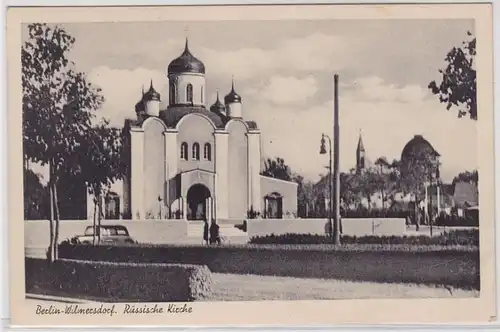 70935 Ak Berlin Wilmersdorf russische Kirche 1950