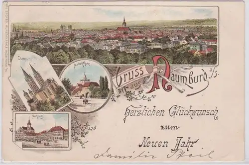 71376 Ak Lithographie Gruss aus Naumburg an der Saale 1897