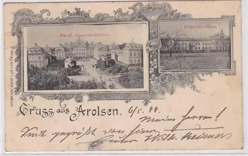 73221 AK Gruss d'Arolsen - Château de résidence princière & Diakonisseshaus 1899