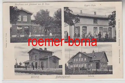 73286 Mehrbild Ak Behringstedt Kaufhaus, Bäckerei, Café, Bahnhof, Schule 1907