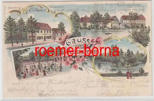 73570 Ak Lithographie Gruß aus Weissenbrunn Restaurant usw. 1902