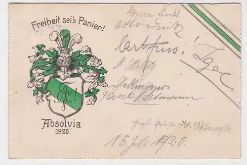 73684 Studentika AK München - Freiheit sei's Panier! Absolvia 1920