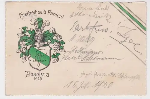 73684 Studentika AK Munich - La liberté soit la bannière! Diplômée 1920