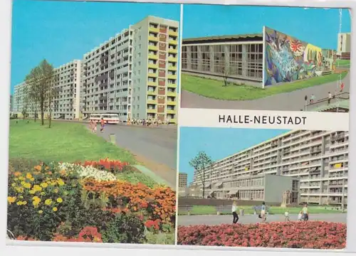 74977 Mehrbild Ak Halle Neustadt Stadtansichten 1977