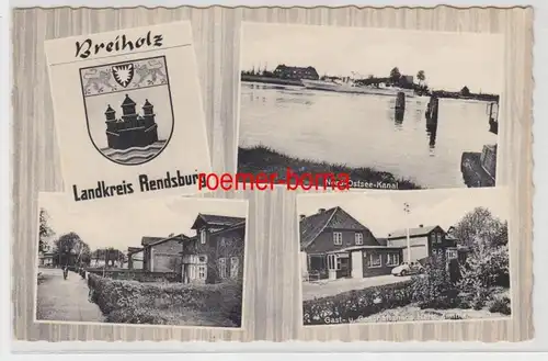 75486 Mehrbild Ak Breiholz Landkreis Rendsburg Gasthaus Nord-Ostsee-Kanal um1950
