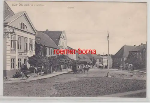 75771 Ak Schönberg à Mecklembourg marché vers 1910