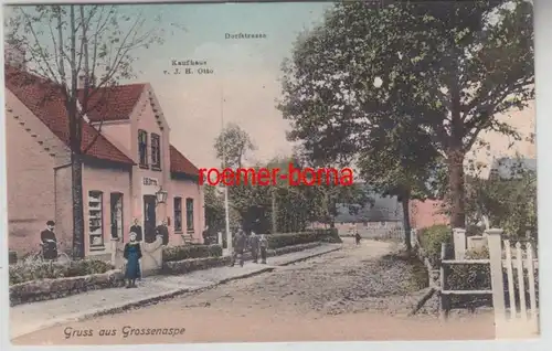 77149 Ak Gruss de Grosseenacke Dorfstrasse avec grand magasin J.H. Otto vers 1910