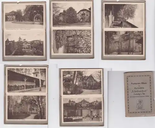 77867 Postkartenleporello mit 10 Ak Heilstätte 'Lindenhof' Coswig in Sachsen