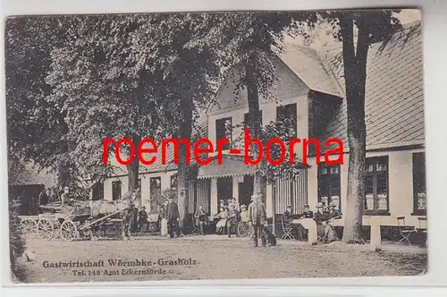 78231 Ak Gastwirtschaft Wörmbke-Grasholz bei Eckernförde 1916