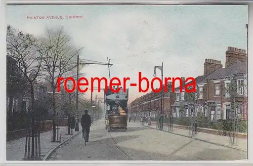 78259 Ak Grimsby Hainton Avenue avec tramway vers 1910