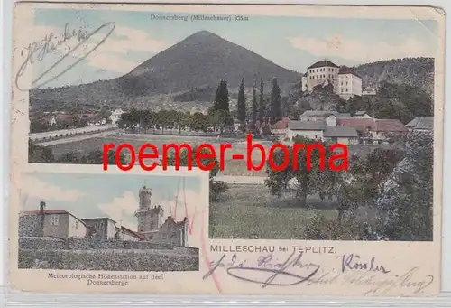 78356 Mehrbild Ak Milleschau bei Teplitz Meterologische Höhenstation um 1910